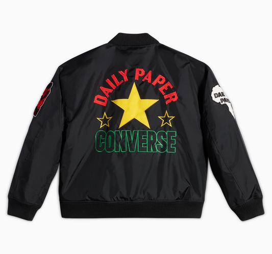 DAILY PAPER X CONVERSE STADIUM JACKET - CONVERSE BLACK