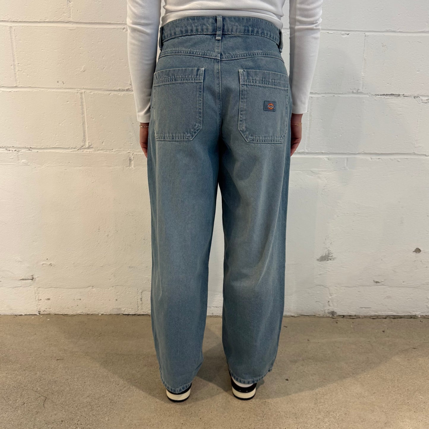 DENIM DOUBLE KNEE PANT - LIGHT WASH