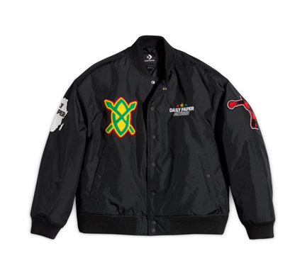 DAILY PAPER X CONVERSE STADIUM JACKET - CONVERSE BLACK