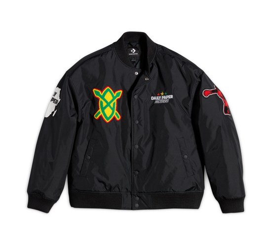 DAILY PAPER X CONVERSE STADIUM JACKET - CONVERSE BLACK