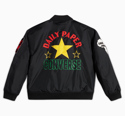 DAILY PAPER X CONVERSE STADIUM JACKET - CONVERSE BLACK