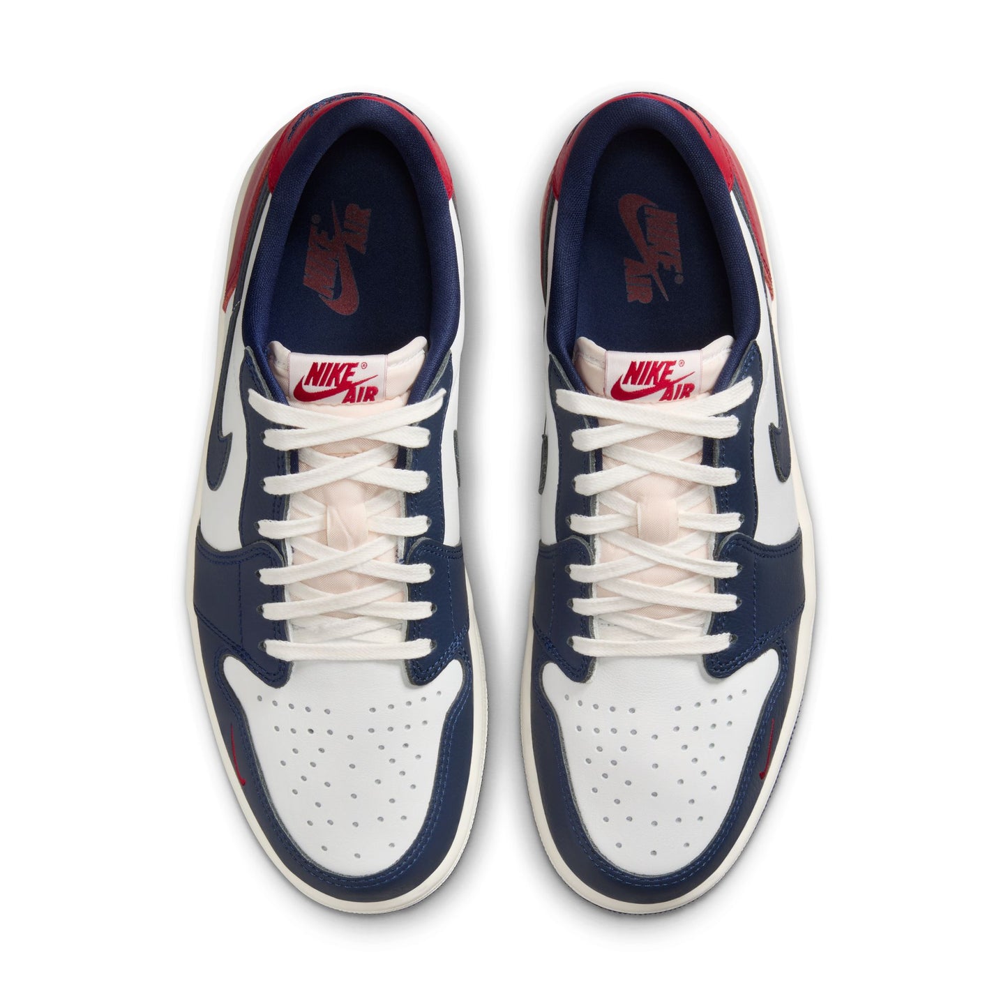 JORDAN 1 RETRO LOW OG 'HOWARD UNIVERSITY' - SUMMIT WHITE/GYM RED/MIDNIGHT NAVY