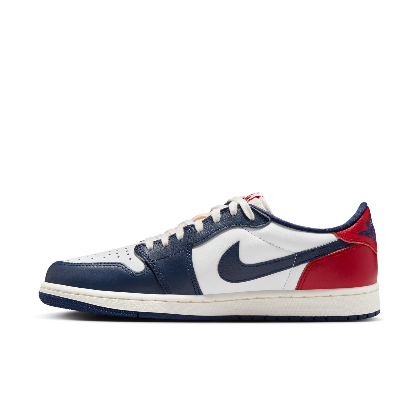 JORDAN 1 RETRO LOW OG 'HOWARD UNIVERSITY' - SUMMIT WHITE/GYM RED/MIDNIGHT NAVY