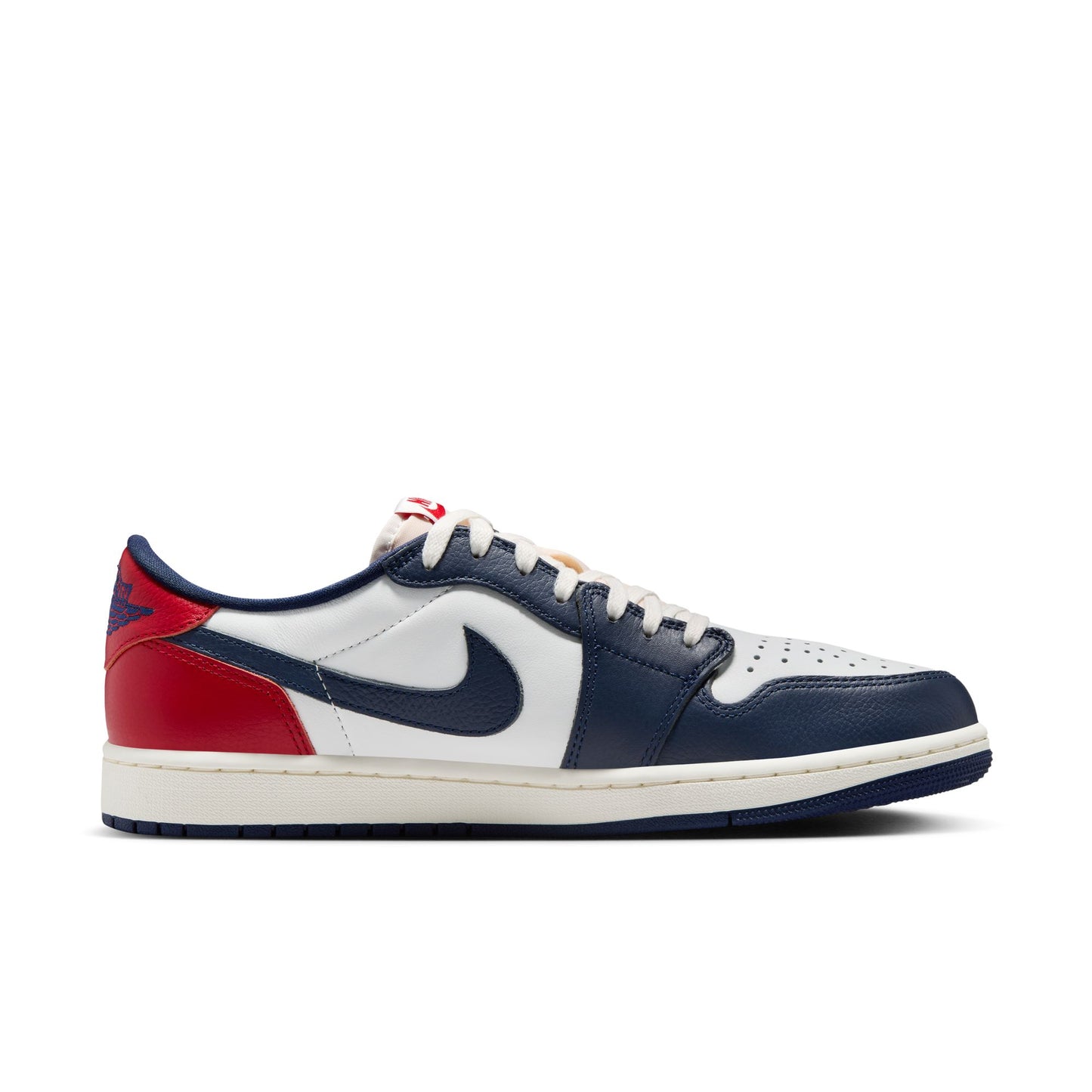 JORDAN 1 RETRO LOW OG 'HOWARD UNIVERSITY' - SUMMIT WHITE/GYM RED/MIDNIGHT NAVY