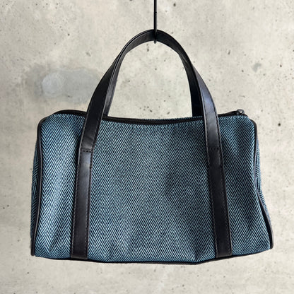 vintage denim herringbone mini purse