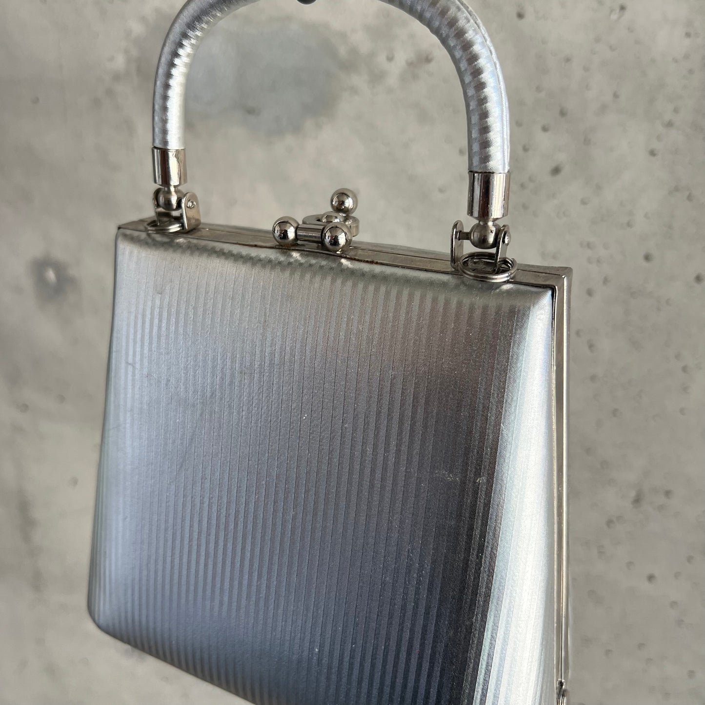 vintage chrome mini purse