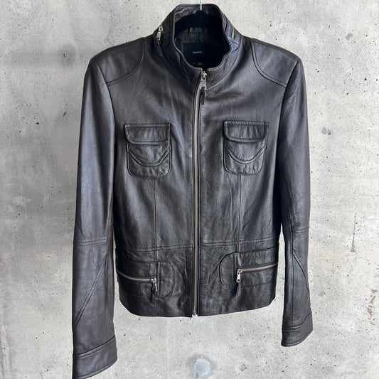 vintage soft leather moto jacket