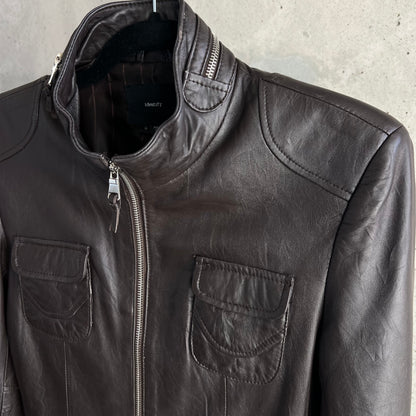 vintage soft leather moto jacket
