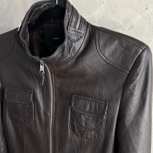 vintage soft leather moto jacket