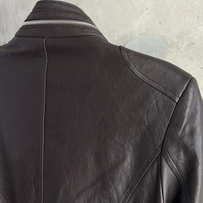 vintage soft leather moto jacket
