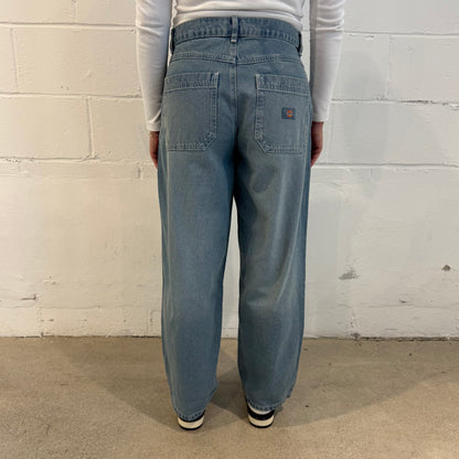 DENIM DOUBLE KNEE PANT - LIGHT WASH