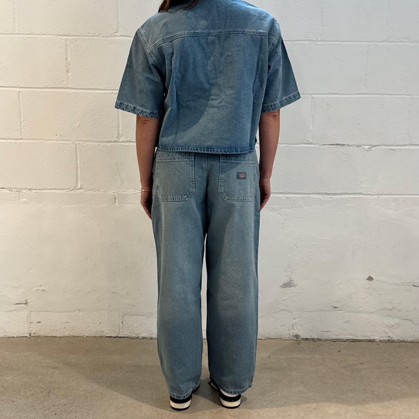 DENIM DOUBLE KNEE PANT - LIGHT WASH