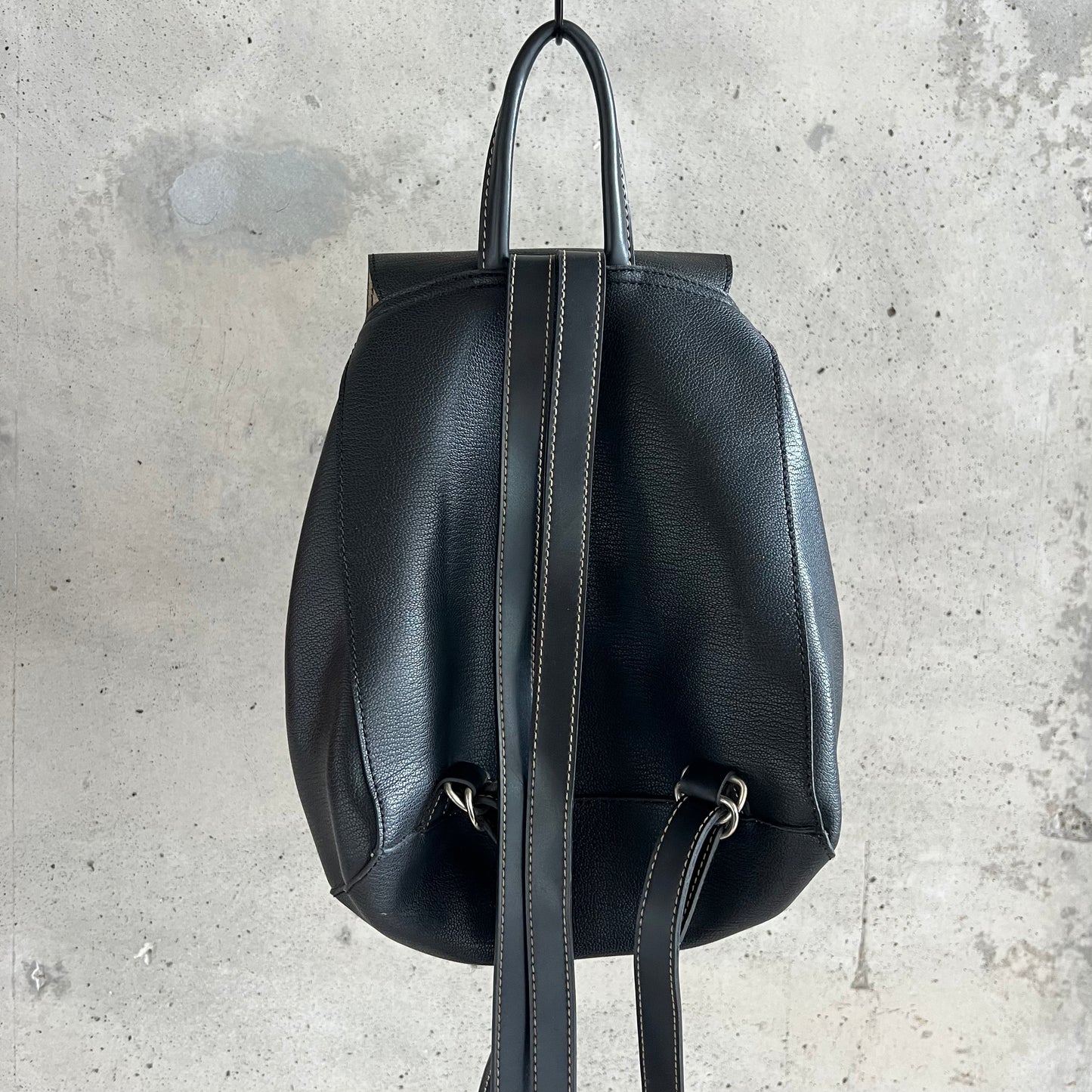 vintage leather backpack